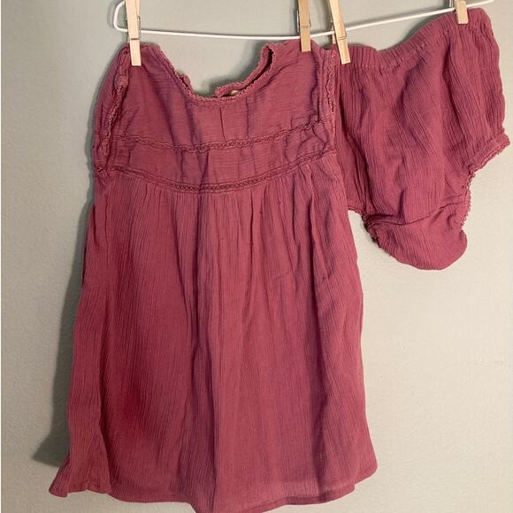 Peek Muslin Cotton Pink Top & Bloomers Set Sweet & Perfect ~ Sz 18-24 Mo - Picture 2 of 5